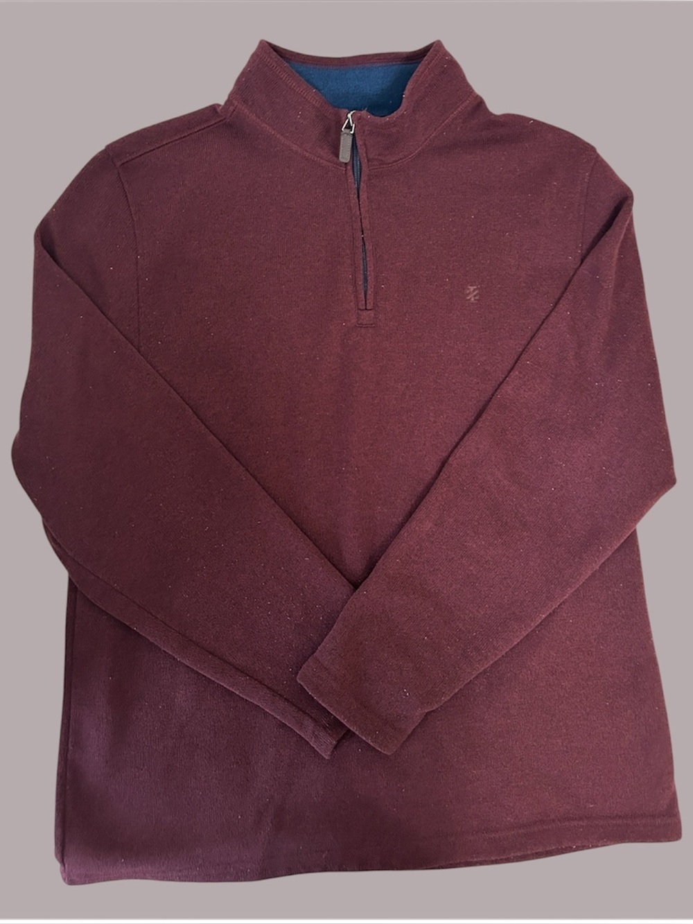 Men's XL IZOD Quarter-Zip Sweater Pullover - Burgundy